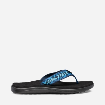 Teva Voya - Women's Teva Flip Flops - Black | India (JBUW06531)